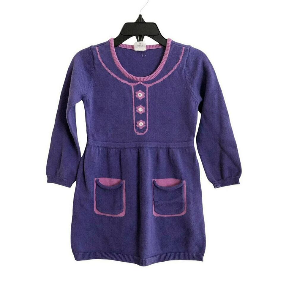 Egg Purple Knit Sweater Dress